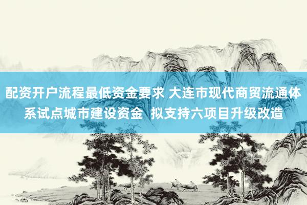 配资开户流程最低资金要求 大连市现代商贸流通体系试点城市建设资金  拟支持六项目升级改造